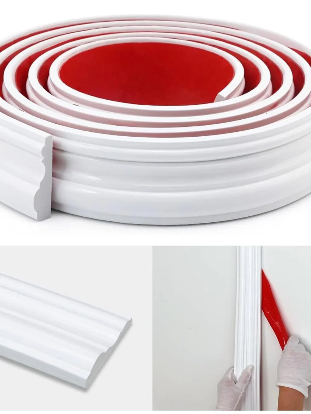 Peel and Stick Wall Molding Trim, Flexible Strip for Mirror Frame, Chair Rail